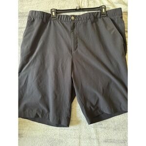 Adidas Golf Shorts Mens 40 Black Performance Stretch Moisture Wicking Solid